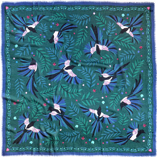 lechalebleu-modal-and-silk-scarf-treasure-hunters-green