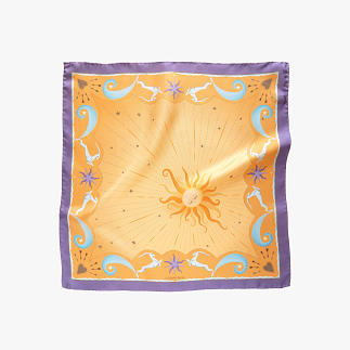 lechalebleu-silk-twill-bandana-beautiful-as-the-moon-orange