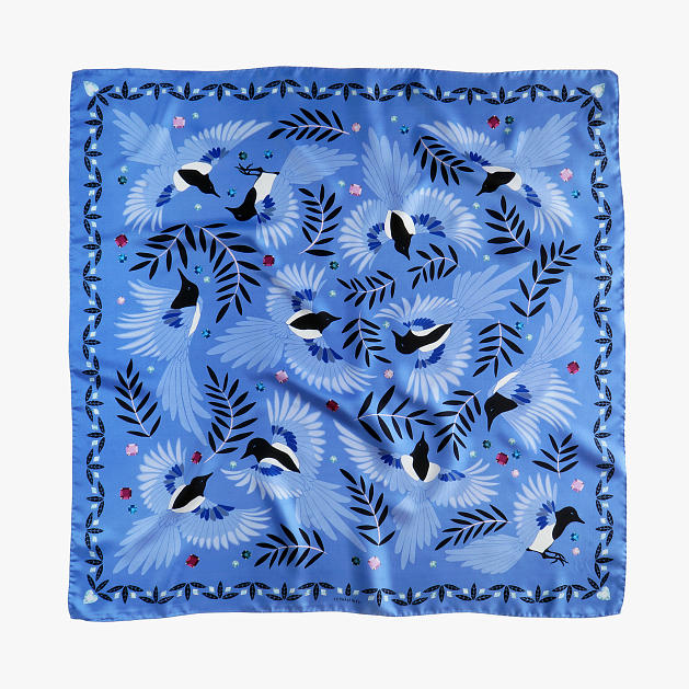 lechalebleu-silk-twill-scarf-treasure-hunters-blue