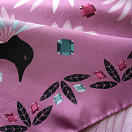 lechalebleu-silk-twill-scarf-treasure-hunters-pink-closeup