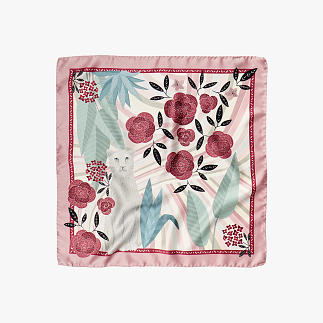 LE-CHALE-BLEU-silk-twill-bandana-panther-wavy-pink-1