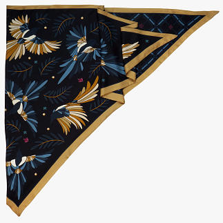 LE_CHALE_BLEU-wool-and-silk-triangle-shawl-magpies-caramel-blueberry-1