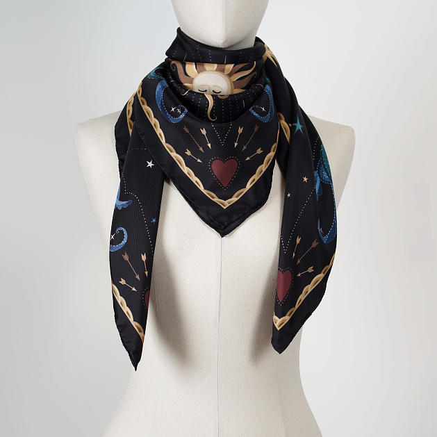 Star and Moon Print Scarf, Blanket scarves