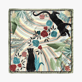 le-chale-bleu-silk-twill-scarf-panther-green-1