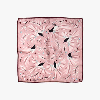 LE-CHALE-BLEU-silk-twill-bandana-seven-magpies-pink-1