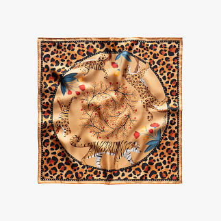 LE-CHALE-BLEU-silk-twill-bandana-the-tigers-bride-leo-2026-1