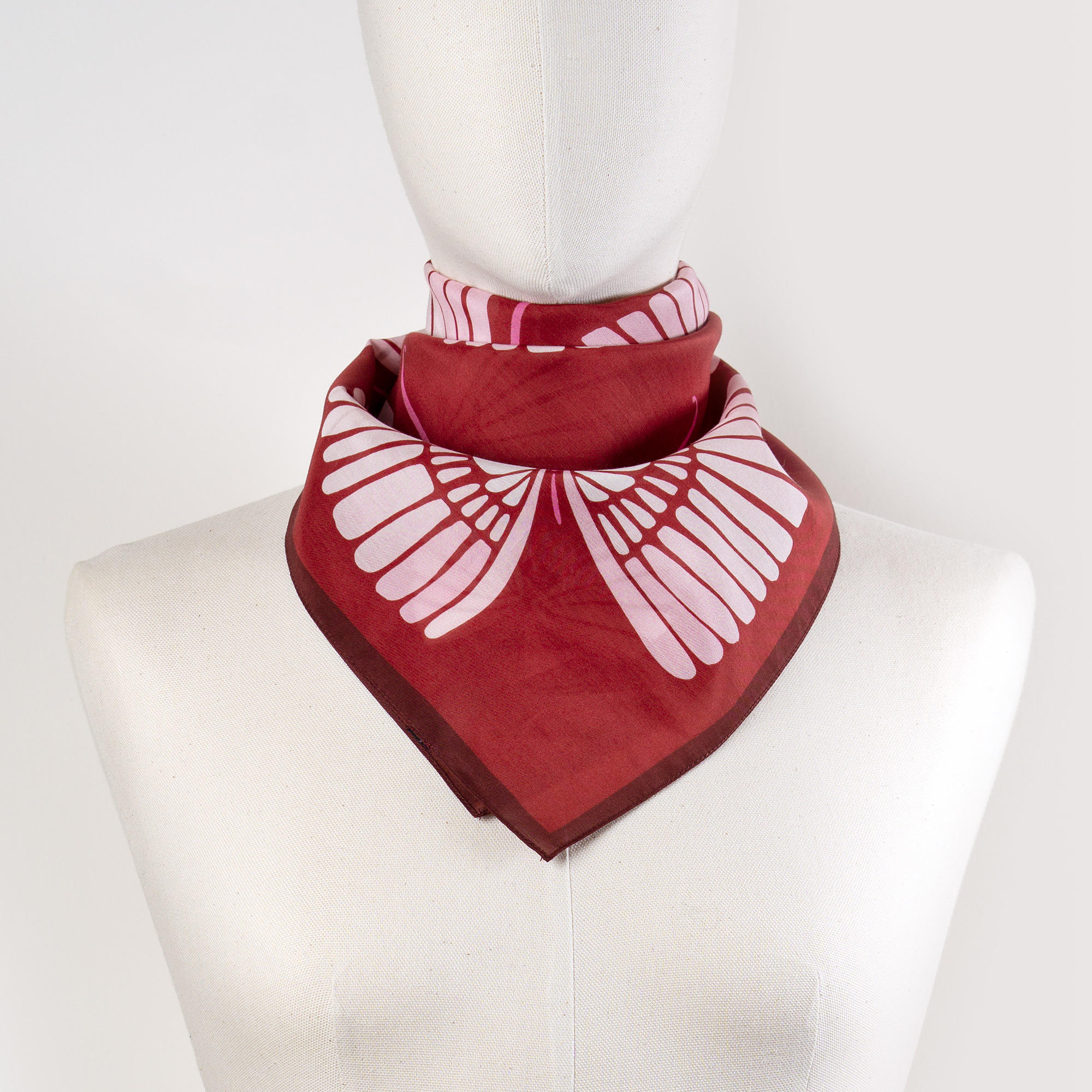 Foulard / Châle En Velours Côtelé - Coton Bleu Et Blanc - Marque VL - Occasion