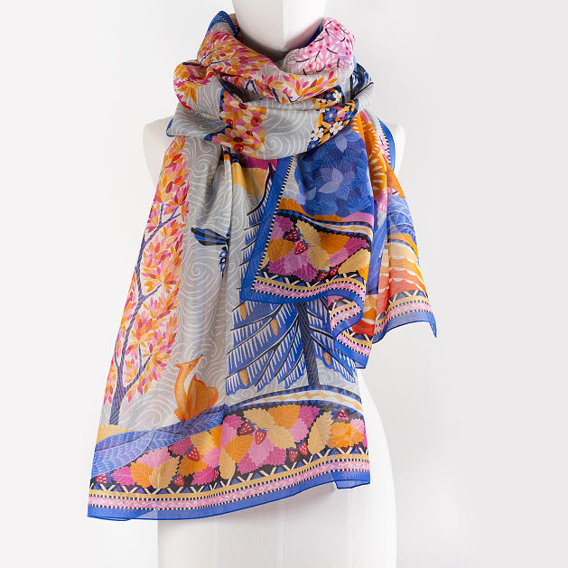 LE-CHALE-BLEU-silk-and-cotton-stole-the-voyage-into-the-boreal-forest-gray-3