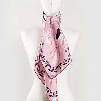 le-chale-bleu-silk-twill-scarf-the-treasure-hunters-pink-bordeaux-4