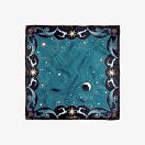 LE-CHALE-BLEU-silk-twill-bandana-beautiful-as-the-moon-peacock-2025-1