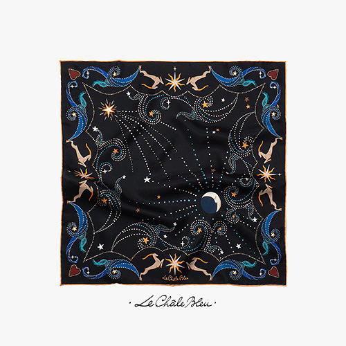 LE-CHALE-BLEU-silk-twill-bandana-beautiful-as-the-moon-double-black-1