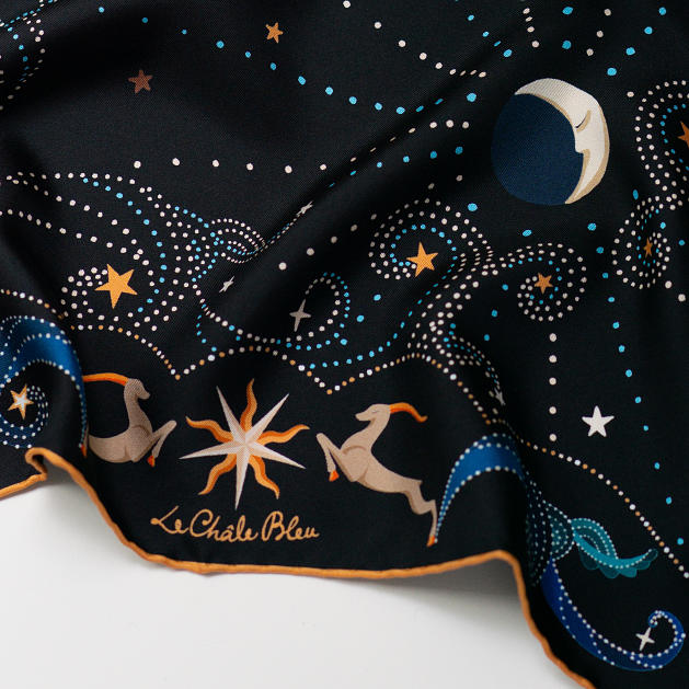 LE-CHALE-BLEU-silk-twill-bandana-beautiful-as-the-moon-double-black-5