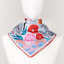 LE-CHALE-BLEU-silk-twill-bandana-the-panther-and-the-artist-silver-4