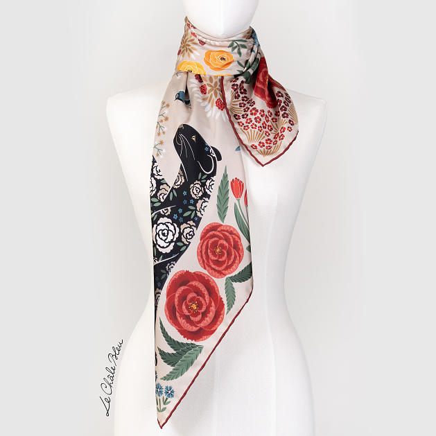 le-chale-bleu-silk-twill-scarf-the-panther-and-the-artist-latte-6