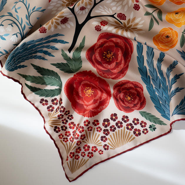 le-chale-bleu-silk-twill-scarf-the-panther-and-the-artist-latte-8