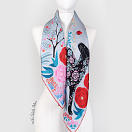 le-chale-bleu-silk-twill-scarf-the-panther-and-the-artist-silver-5
