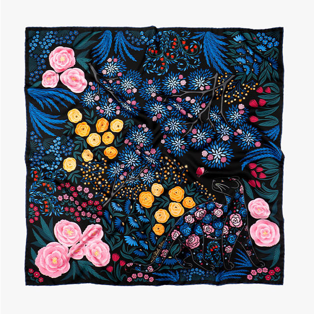 le-chale-bleu-silk-twill-scarf-the-panther-and-the-artist-double-black-1