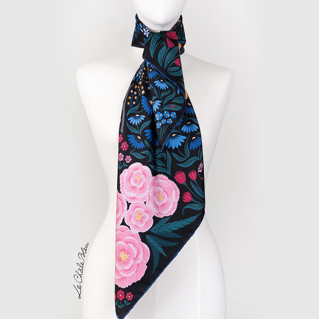 le-chale-bleu-silk-twill-scarf-the-panther-and-the-artist-double-black-4