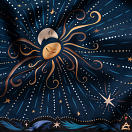 LE-CHALE-BLEU-silk-twill-bandana-the-four-sisters-winter-midnight-6