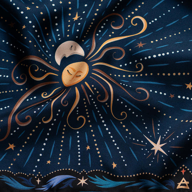 LE-CHALE-BLEU-silk-twill-bandana-the-four-sisters-winter-midnight-6