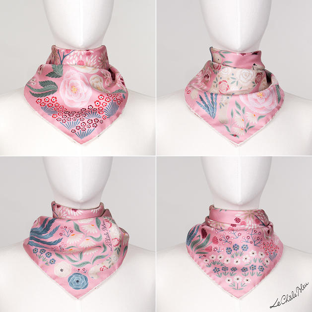 LE-CHALE-BLEU-silk-twill-bandana-the-panther-and-the-artist-pink-4