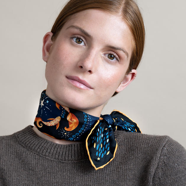 LE-CHALE-BLEU-silk-twill-bandana-the-stars-and-the-sea-blue-arabesques-0