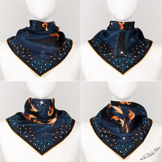 LE-CHALE-BLEU-silk-twill-bandana-the-stars-and-the-sea-blue-arabesques-5