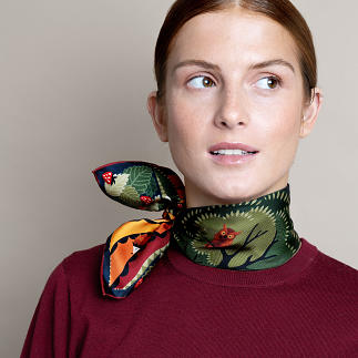 LE-CHALE-BLEU-silk-twill-bandana-the-voyage-into-the-boreal-forest-ink-0