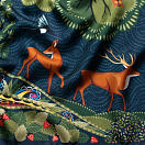 LE-CHALE-BLEU-silk-twill-bandana-the-voyage-into-the-boreal-forest-ink-7