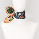 LE-CHALE-BLEU-silk-twill-bandana-the-voyage-into-the-boreal-forest-orange-2