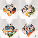 LE-CHALE-BLEU-silk-twill-bandana-the-voyage-into-the-boreal-forest-orange-5