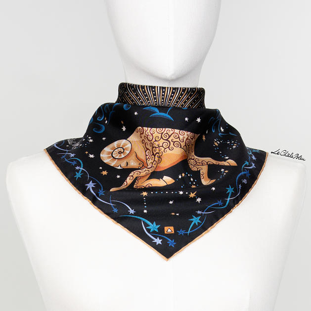 LE-CHALE-BLEU-silk-twill-bandana-zodiac-1-aries-black-2