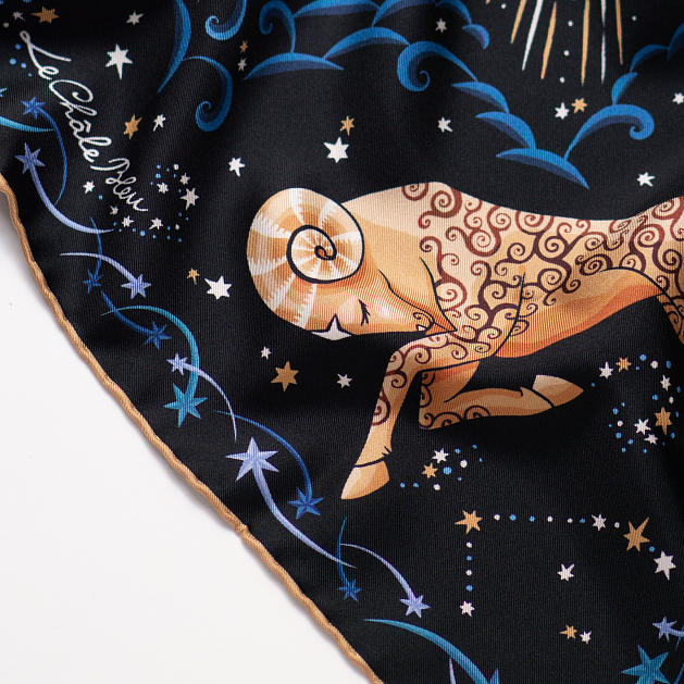 LE-CHALE-BLEU-silk-twill-bandana-zodiac-1-aries-black-6