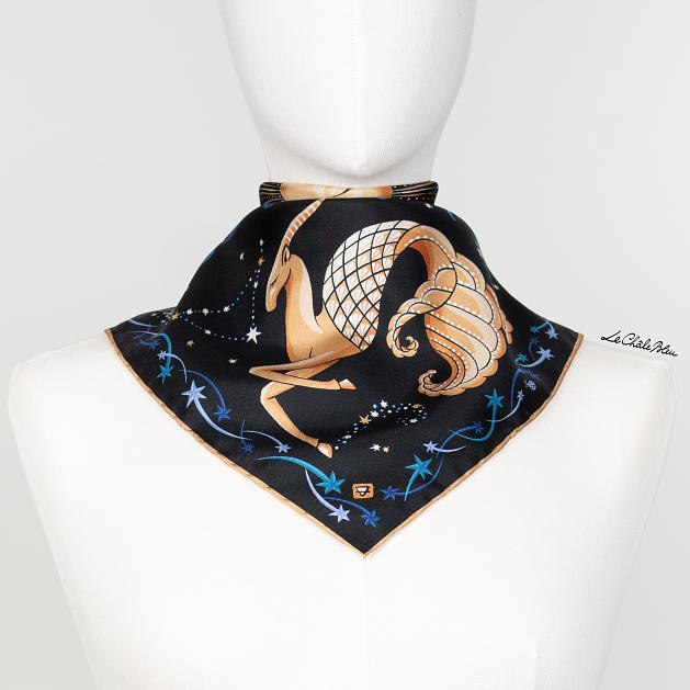 LE-CHALE-BLEU-silk-twill-bandana-zodiac-10-capricorn-black-2
