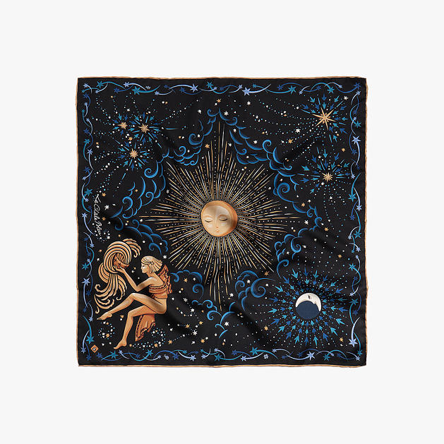LE-CHALE-BLEU-silk-twill-bandana-zodiac-11-aquarius-black-1-2