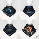 LE-CHALE-BLEU-silk-twill-bandana-zodiac-11-aquarius-black-5
