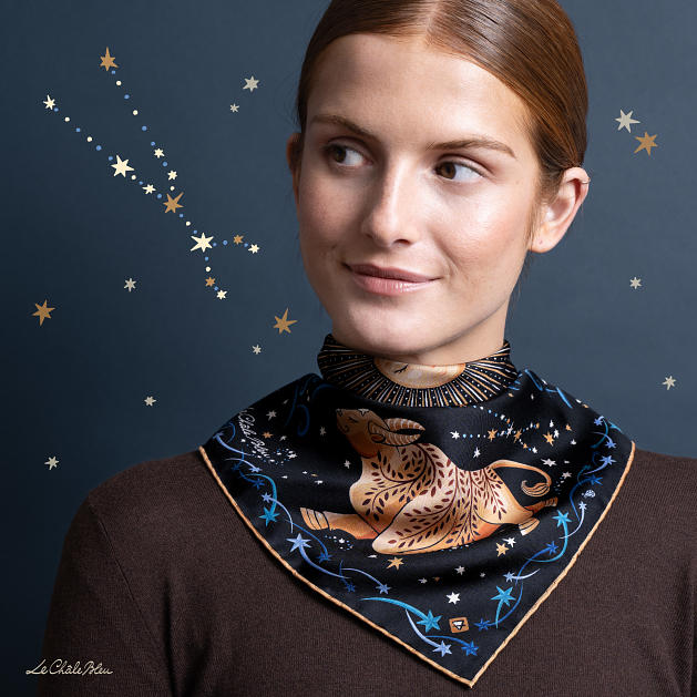 LE-CHALE-BLEU-silk-twill-bandana-zodiac-2-taurus-black-0