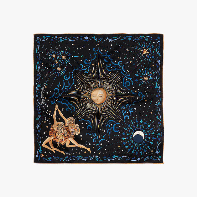 LE-CHALE-BLEU-silk-twill-bandana-zodiac-3-gemini-black-1-2