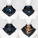 LE-CHALE-BLEU-silk-twill-bandana-zodiac-3-gemini-black-5