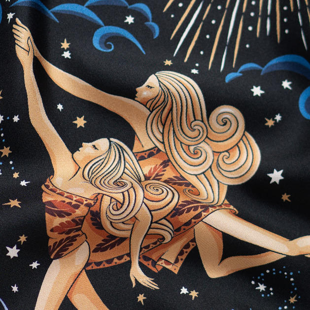 LE-CHALE-BLEU-silk-twill-bandana-zodiac-3-gemini-black-8