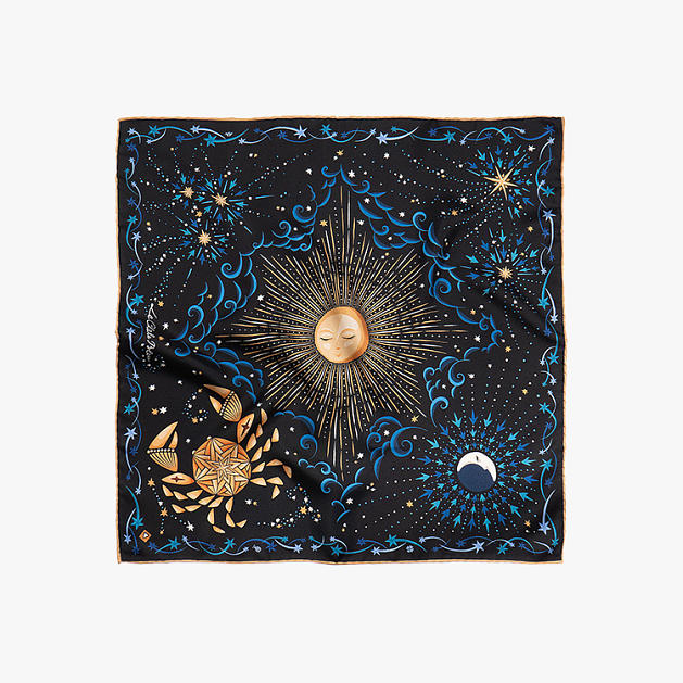LE-CHALE-BLEU-silk-twill-bandana-zodiac-4-cancer-black-1