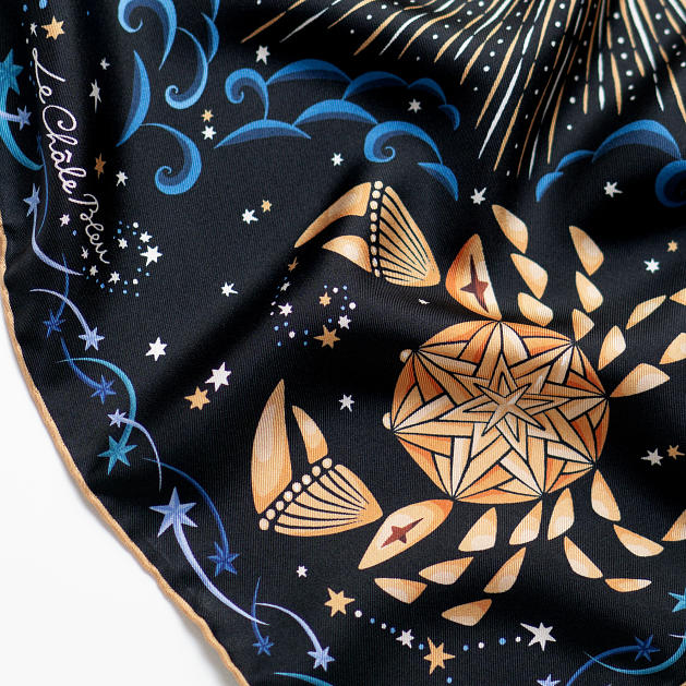 LE-CHALE-BLEU-silk-twill-bandana-zodiac-4-cancer-black-6