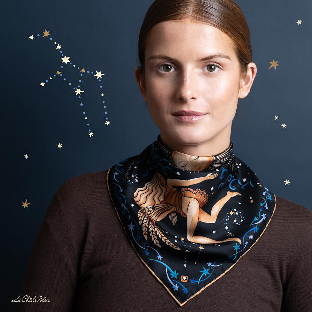 LE-CHALE-BLEU-silk-twill-bandana-zodiac-6-virgo-black-0
