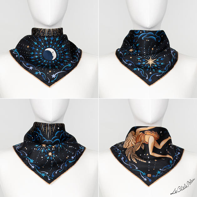LE-CHALE-BLEU-silk-twill-bandana-zodiac-6-virgo-black-5