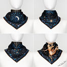 LE-CHALE-BLEU-silk-twill-bandana-zodiac-9-sagittarius-black-5