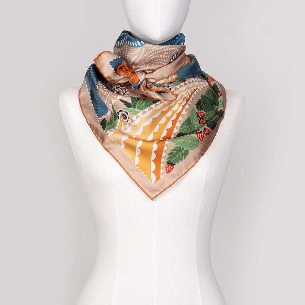 le-chale-bleu-silk-twill-scarf-the-boreal-forest-orange-3