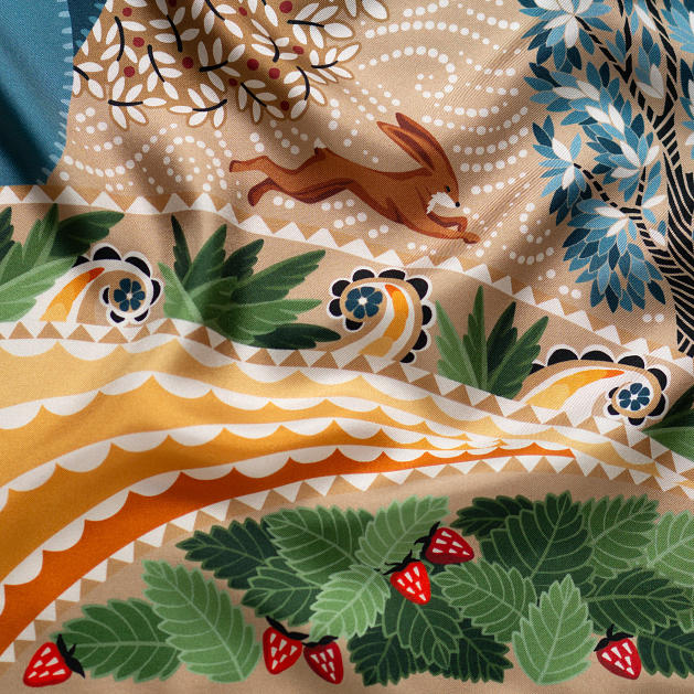 le-chale-bleu-silk-twill-scarf-the-boreal-forest-orange-5