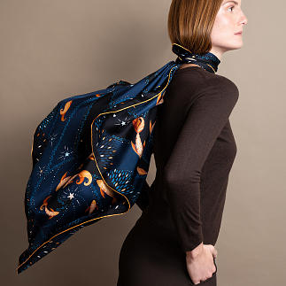le-chale-bleu-silk-twill-scarf-the-stars-and-the-sea-blue-arabesques-0
