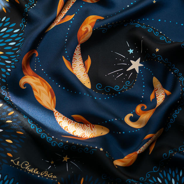 le-chale-bleu-silk-twill-scarf-the-stars-and-the-sea-blue-arabesques-5