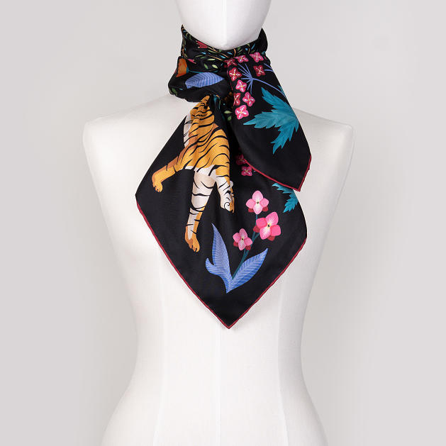 le-chale-bleu-silk-twill-scarf-the-tigers-bride-happy-black-2